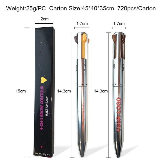 4 Colors Eyebrow Pen