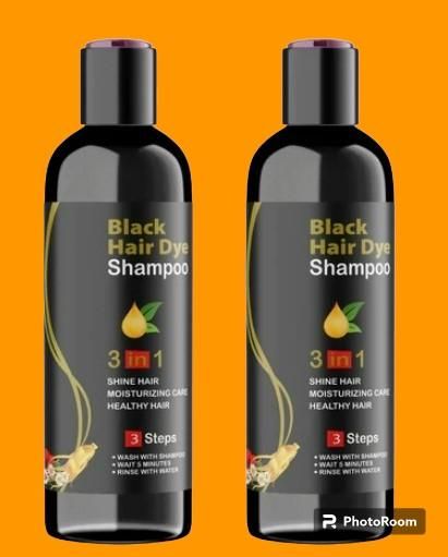 Instant Black Herbal Hair Dye Shampoo (Pack of 2)