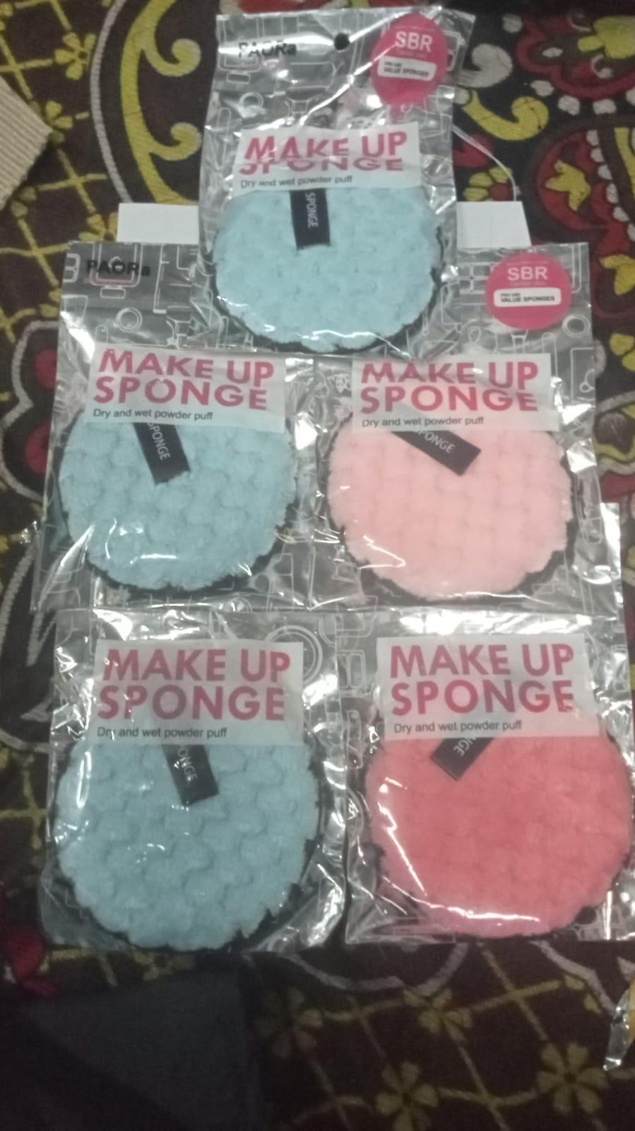 Microfiber Reusable Makeup Removal Sponge (Pack of 3)