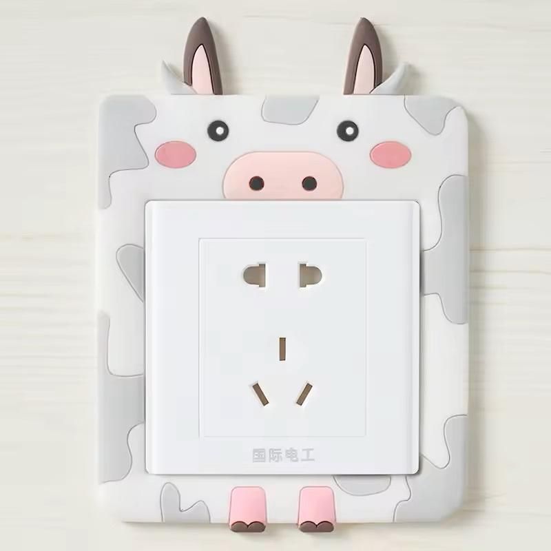 Cute Cartoon Power Socket Stickers (Pack of 4)