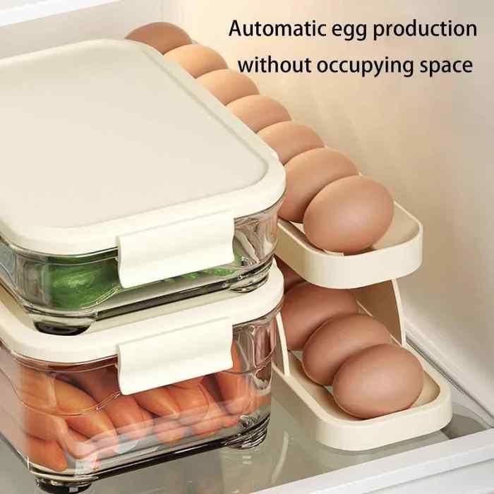 Automatically Rolling Egg Container