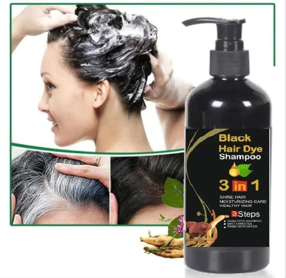 Instant Black Herbal Hair Dye Shampoo (Pack of 2)