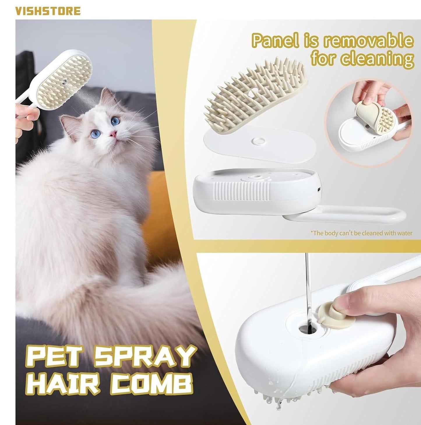 Steam Brush for Dog/Cat