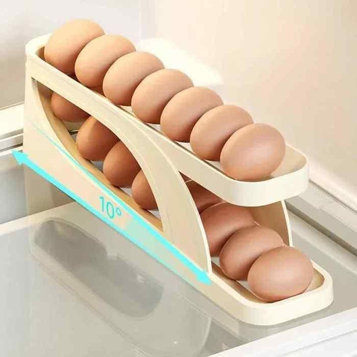 Automatically Rolling Egg Container