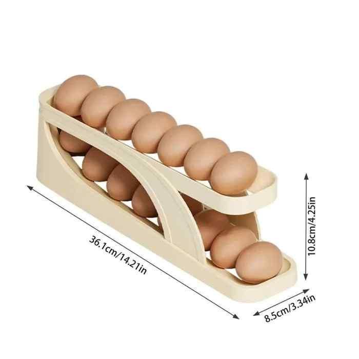 Automatically Rolling Egg Container