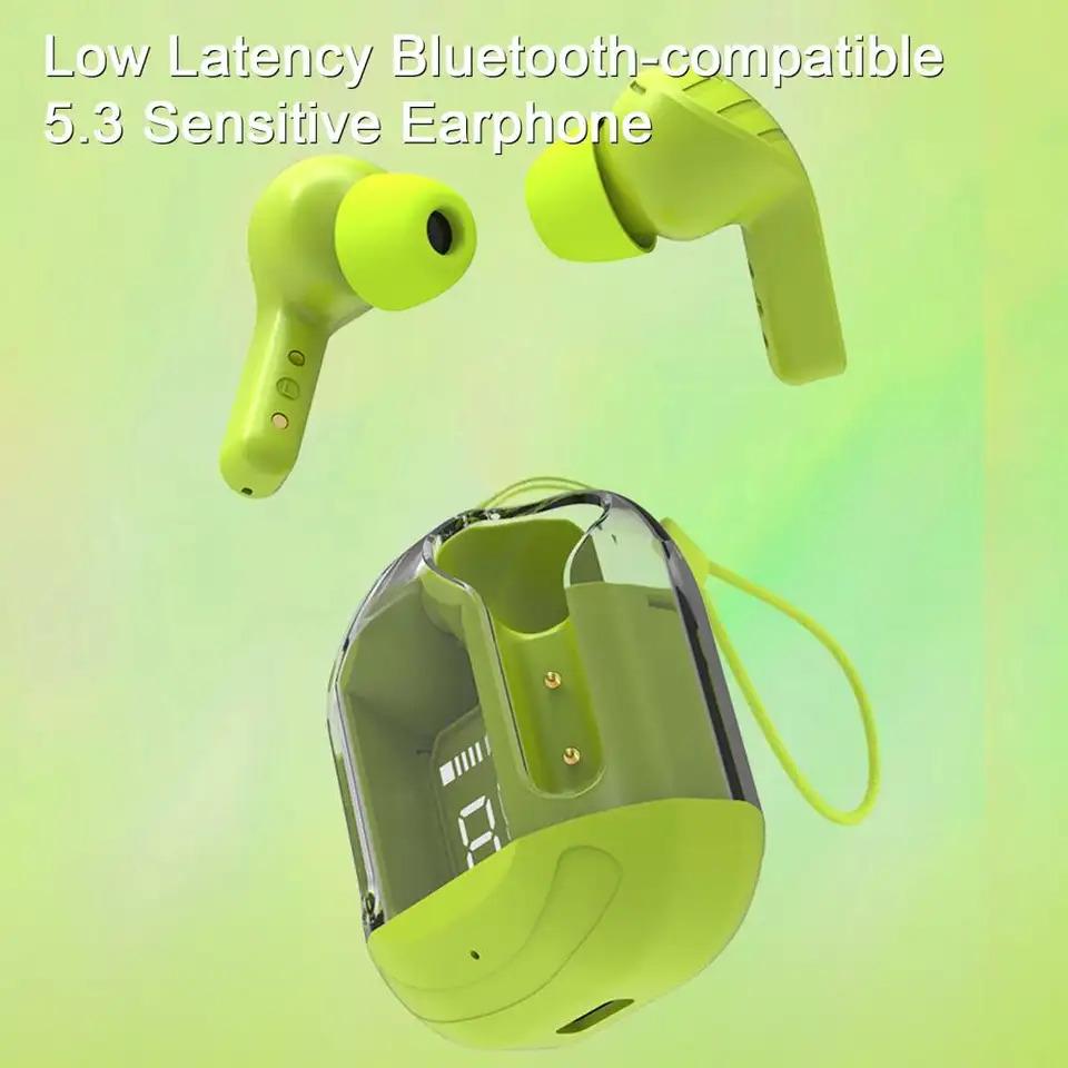 Crystal Portable LED Display Wireless Earbuds