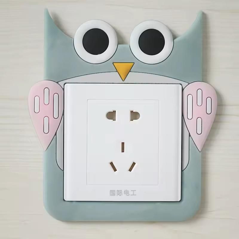 Cute Cartoon Power Socket Stickers (Pack of 4)