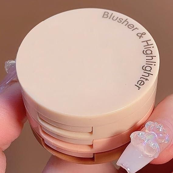 Face Blusher + Highlighter with Mini Compact